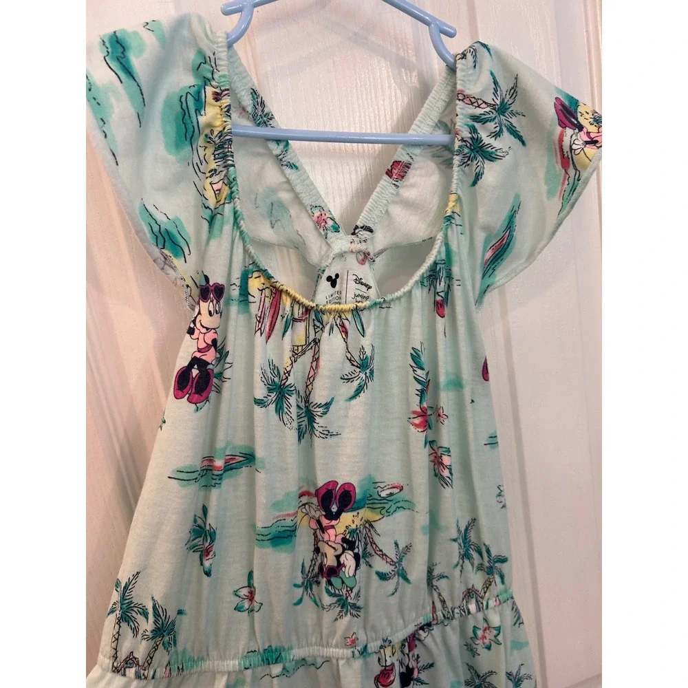 Disney Jumping Beans Dress Mint Green Minnie Mouse Tropical Handkerchief‎ bin A
